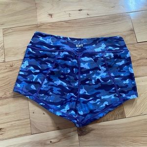 KFT blue camo shorts, M